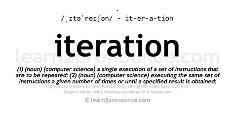 iteratively pronunciation|iteratively definition.